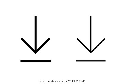Download-Icon-Vektorgrafik für Web- und Mobile-App. Download-Zeichen und -Symbol