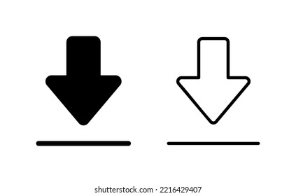 Descargar el vector de icono para la aplicación web y móvil. Señal de descarga y símbolo