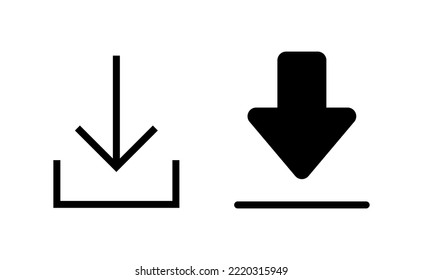 Download icon vector for web and mobile app. Download sign and symbol