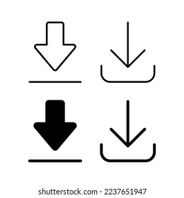 Download icon vector for web and mobile app. Download sign and symbol