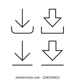 Download icon vector for web and mobile app. Download sign and symbol
