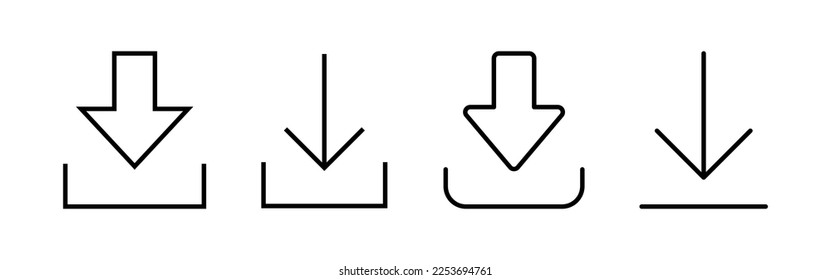Descargar el vector de icono para la aplicación web y móvil. Señal de descarga y símbolo
