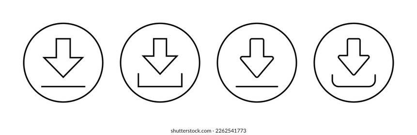 Download-Icon-Vektorgrafik für Web- und Mobile-App. Download-Zeichen und -Symbol