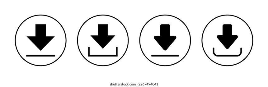 Download icon vector for web and mobile app. Download sign and symbol