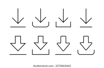 Download icon vector for web and mobile app. Download sign and symbol