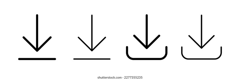 Descargar el vector de icono para la aplicación web y móvil. Señal de descarga y símbolo