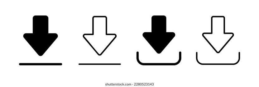 Download icon vector for web and mobile app. Download sign and symbol