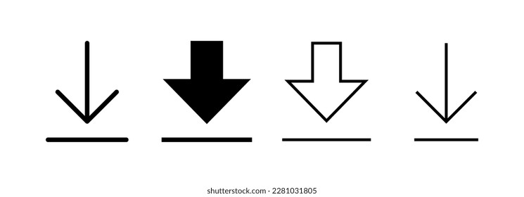 Download icon vector for web and mobile app. Download sign and symbol