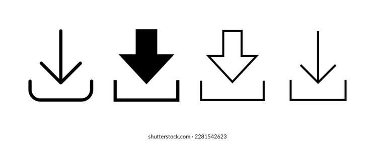 Download icon vector for web and mobile app. Download sign and symbol