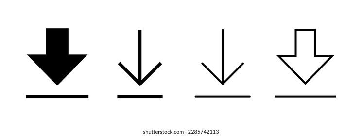 Descargar el vector de icono para la aplicación web y móvil. Señal de descarga y símbolo