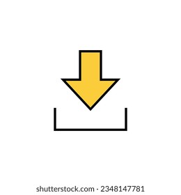Descargar el vector de icono para la aplicación web y móvil. Señal de descarga y símbolo