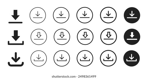 Web de icono de Descarga. Descarga Guardar de software, icono de Cargar o. Vector.