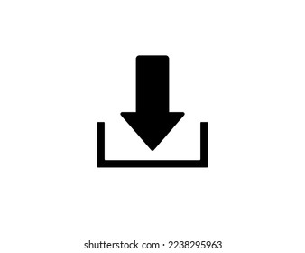 Icono de descarga para web. Vector para descargar datos en Internet sobre fondo blanco