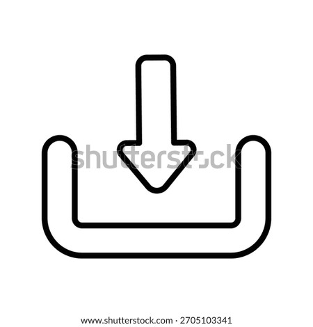 Download icon with white background vector stock illustration