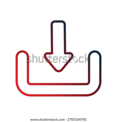 Download icon with white background vector stock illustration