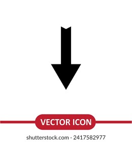 Descargar Icon.Down Arrow, vector simple ilustración plana en fondo blanco..eps