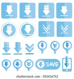 download icons, download buttons