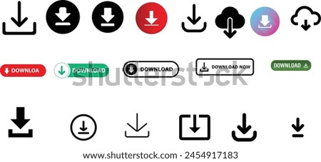 Download icons in different types and shapes and colours
