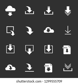 Download icons set. Download icon vector