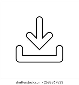 baixar ícones. vetor de linha simples