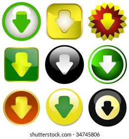 Download icons. Vector set.