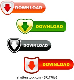 Download icons. Vector set.
