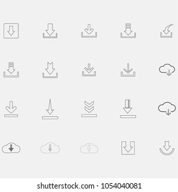 download icons vector set line icons