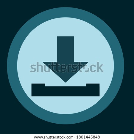 Download icon.vector download button, downloading sign symbol.Vector illustration