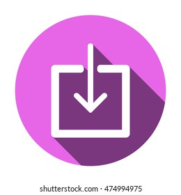 Download   icon,vector. Flat design.