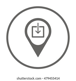Download   icon,vector. Flat design.