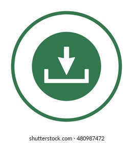 Download   icon,vector. Flat design.