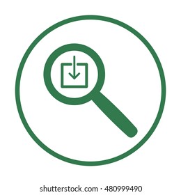 Download   icon,vector. Flat design.