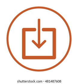 Download   icon,vector. Flat design.