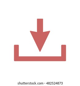 Download   icon,vector. Flat design.
