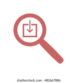 Download   icon,vector. Flat design.