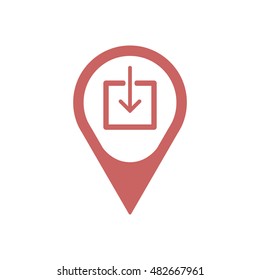 Download   icon,vector. Flat design.