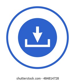 Download   icon,vector. Flat design.