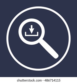 Download   icon,vector. Flat design.
