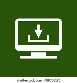 Download   icon,vector. Flat design.