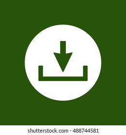 Download   icon,vector. Flat design.