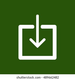 Download   icon,vector. Flat design.