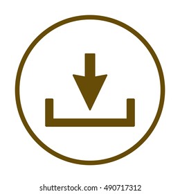 Download   icon,vector. Flat design.