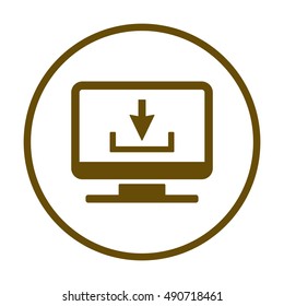 Download   icon,vector. Flat design.