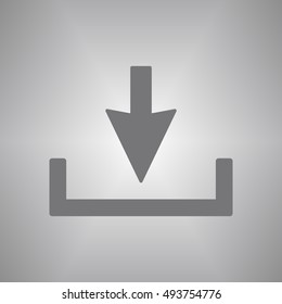 Download   icon,vector. Flat design.