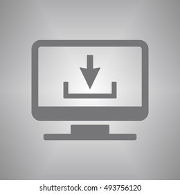 Download   icon,vector. Flat design.