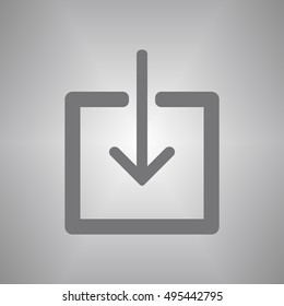 Download   icon,vector. Flat design.