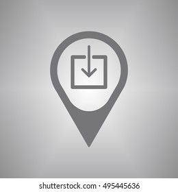 Download   icon,vector. Flat design.