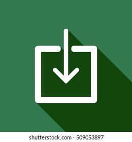 Download   icon,vector. Flat design.