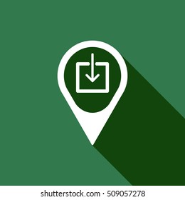 Download   icon,vector. Flat design.