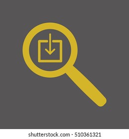 Download   icon,vector. Flat design.